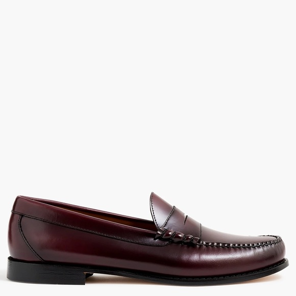 J. CREW Classic Leather Penny Loafer in Wine Size 10 1/2 M $198 BS114 - Picture 3 of 10